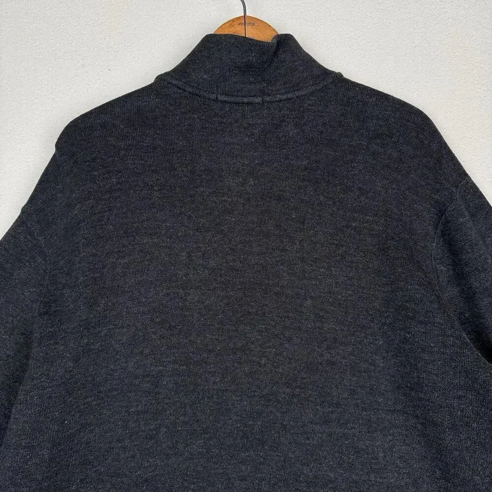 Polo Ralph Lauren Sweater 1/4 Zip Mens XL XLarge‎ Gray Pullover Soft Touch